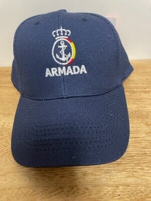 Gorra de adulto regulable escudo Armada en color azul
