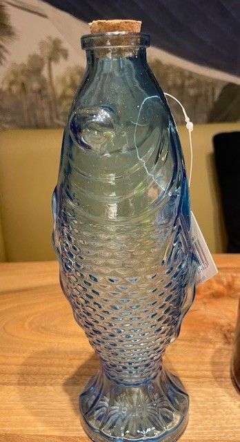 Botella de cristal pez