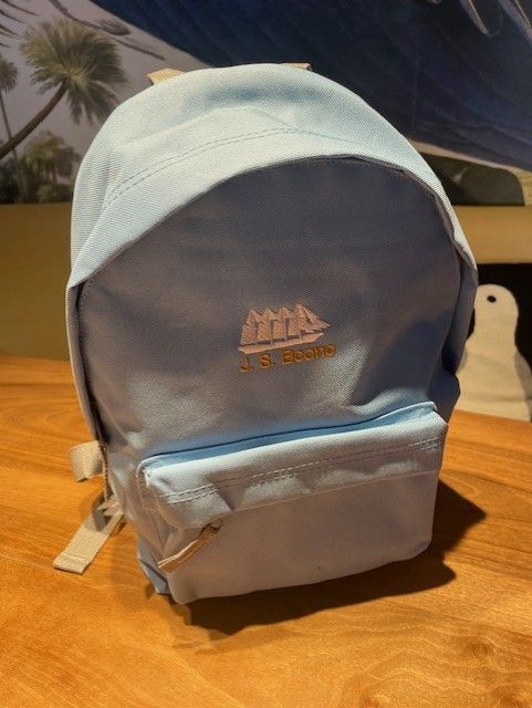 Mochila pequeña azul celeste Juan Sebastián De Elcano
