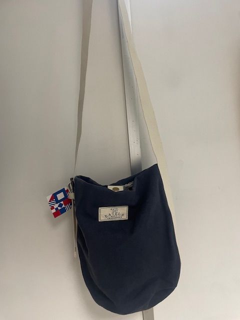 Bandolera saco en algodón azul marino