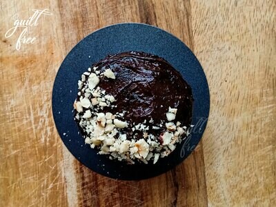 Dark Chocolate Hazelnut Cake (Eggless, Gluten-Free)