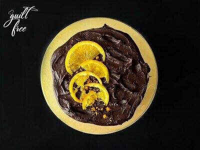 Dark Chocolate Almond Orange Cake (Eggless, Gluten-Free)