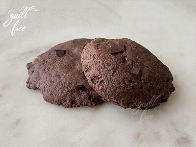 Double Chocolate Chunk Cookies (Eggless)