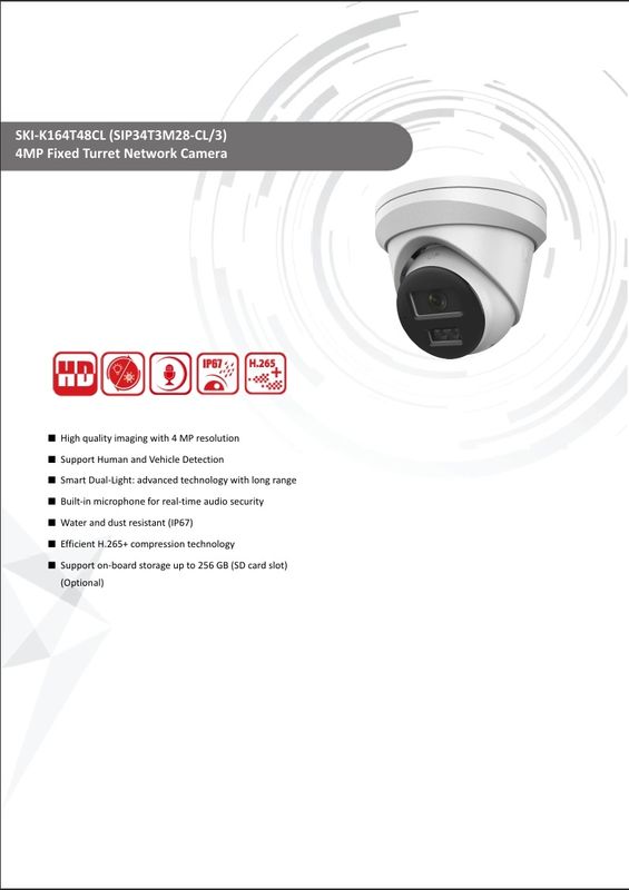 2k/4MP Fixed Turret Network Camera