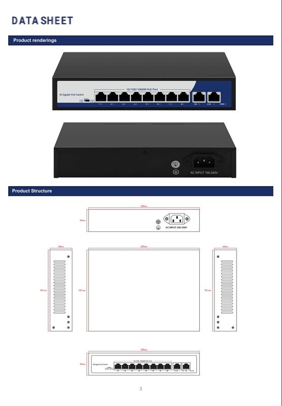 8CH PoE Switch