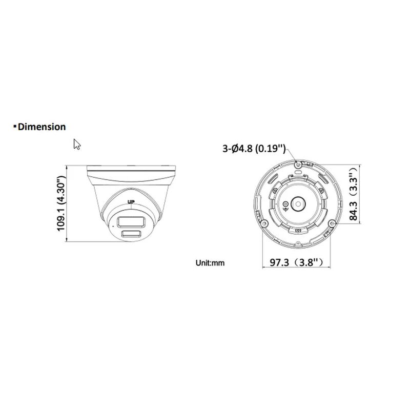 4k/8MP Dual-Light Turret IP/Network Camera