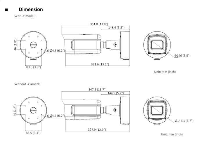 2k/4MP Bullet IPC/Network Camera LR MZ