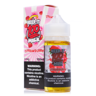 Keep It 100 Strawberry Milk 6mg 100ml Vape Juice