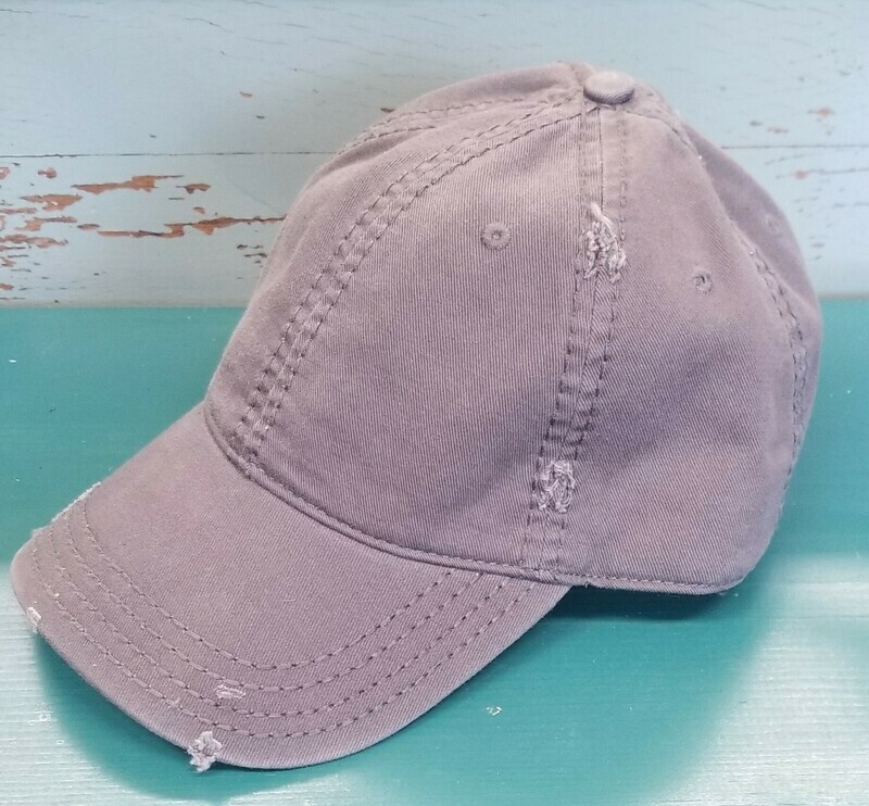 Distressed adjustable cap