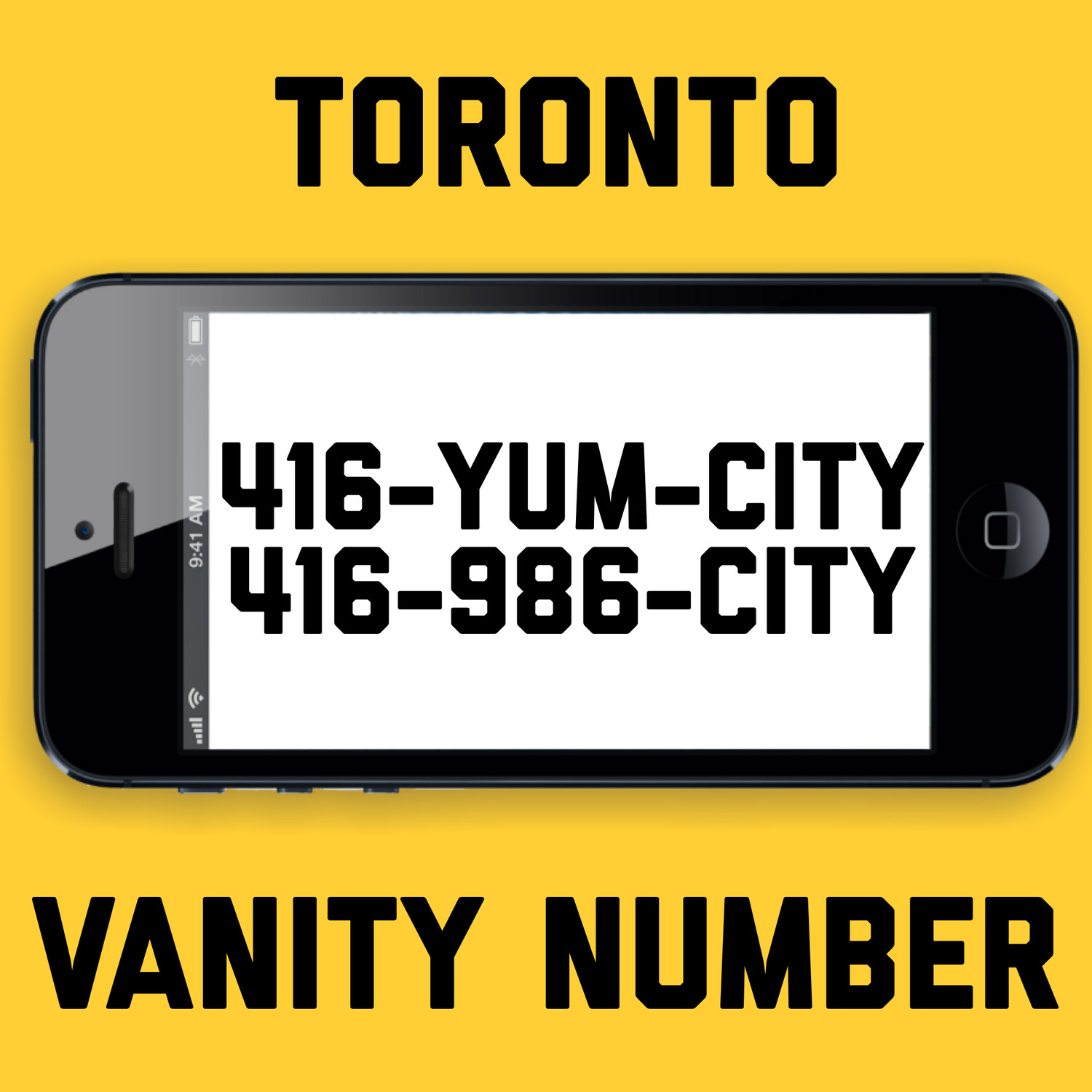 416-986-2489 (CITY) VANITY NUMBER TORONTO