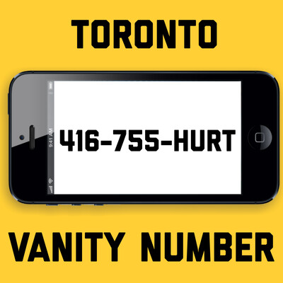 416-755-4878 (HURT) VANITY NUMBER TORONTO