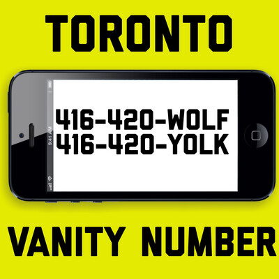416-420-9653 (WOLF, YOLK) VANITY NUMBER TORONTO
