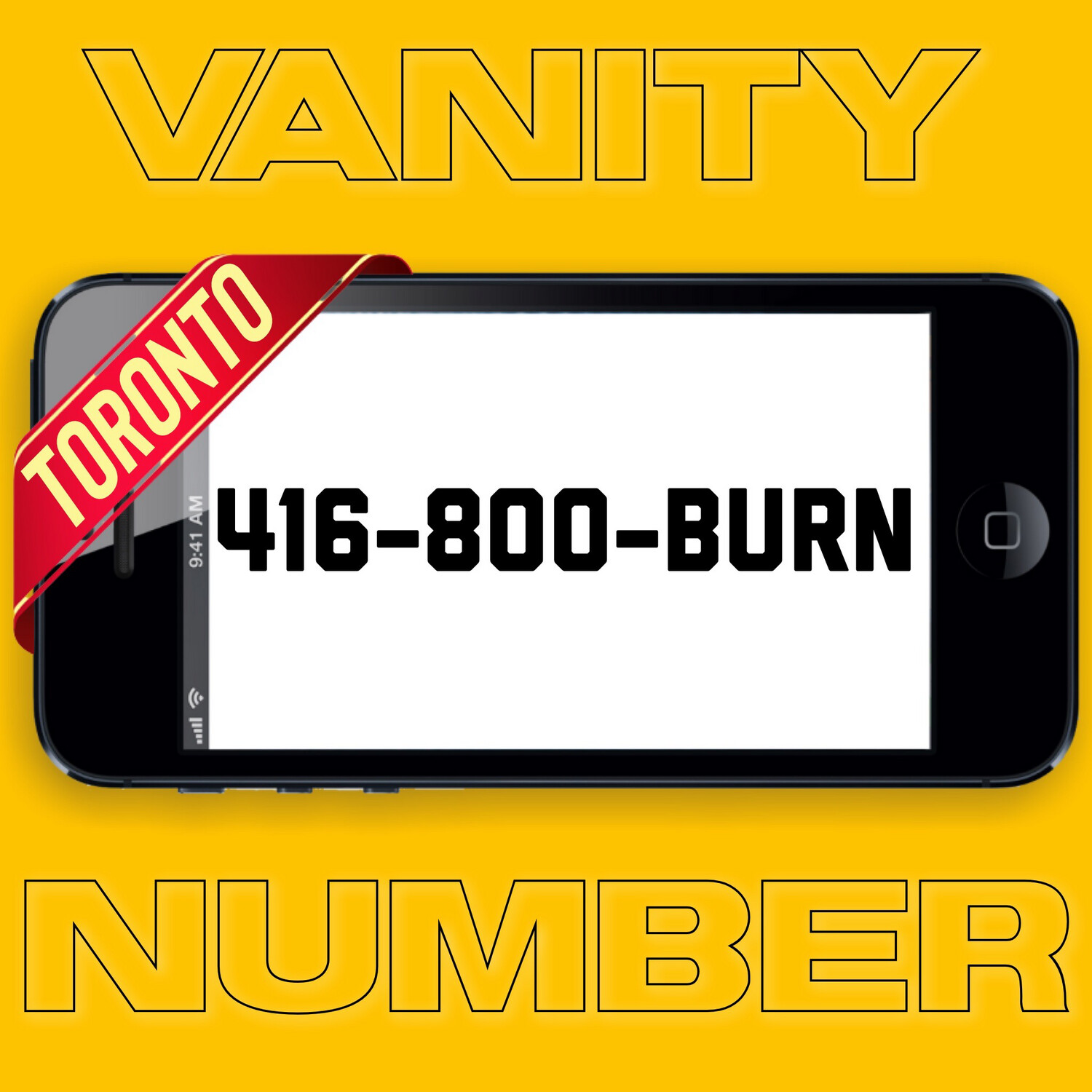 416-800-BURN VANITY NUMBER TORONTO