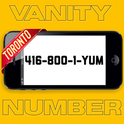 416-800-1986 (YUM) VANITY NUMBER TORONTO