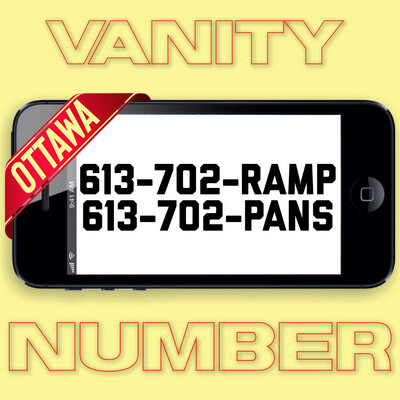 613-702-7267 (RAMP, PANS) VANITY NUMBER OTTAWA 