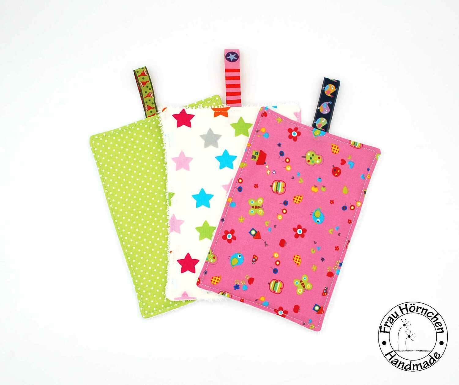 Waschtuch Set Vögelchen und Sterne