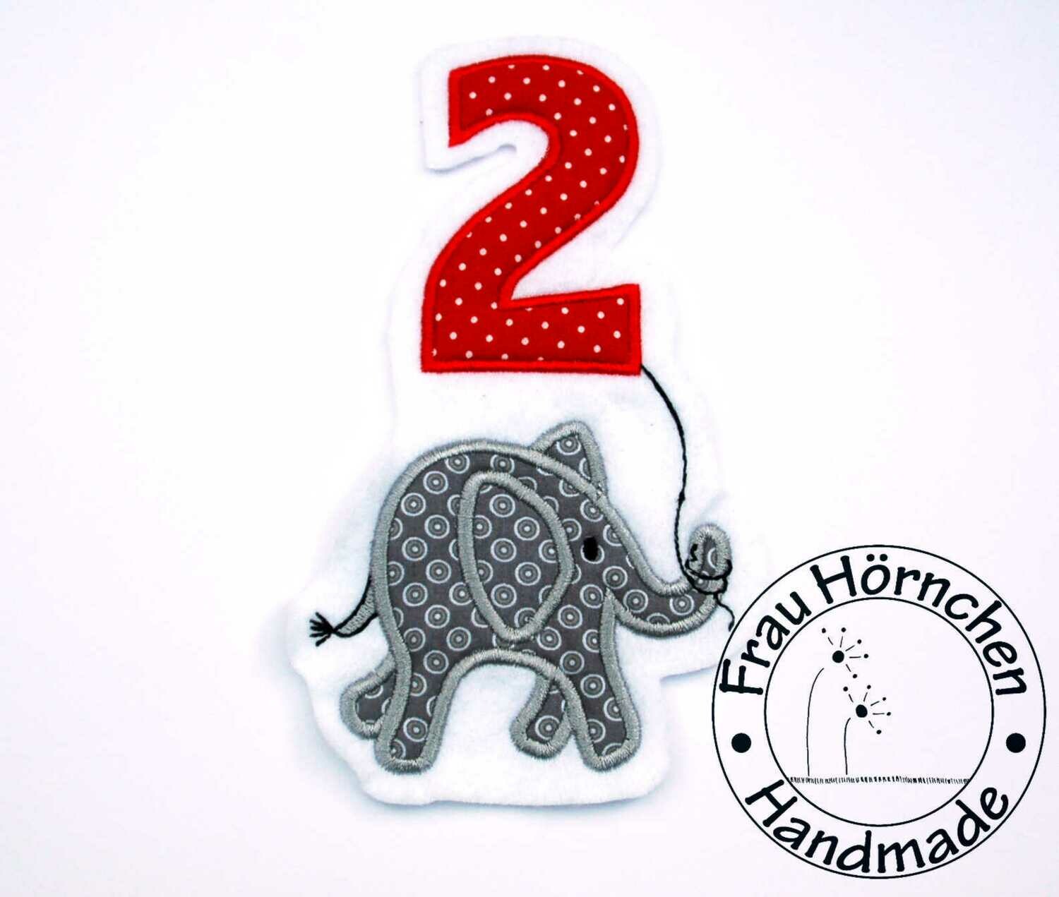 Geburtstagszahl Elefant rot