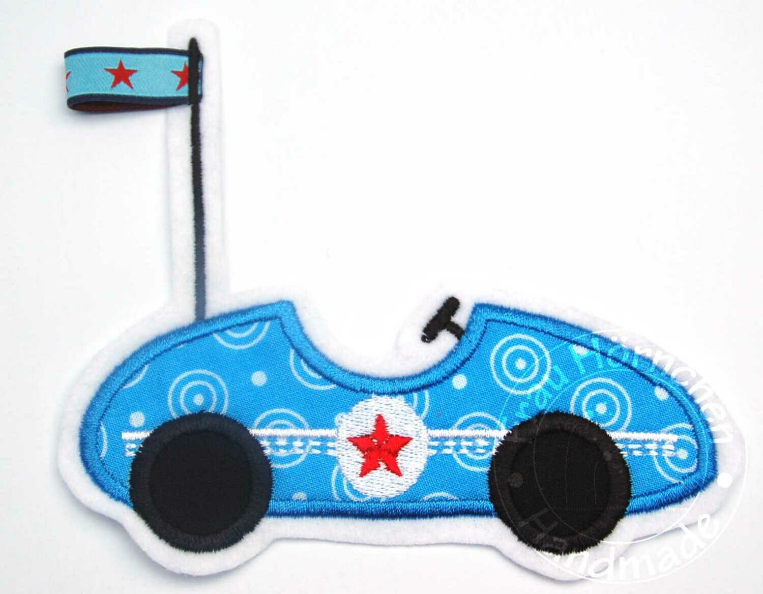 Rennauto blau