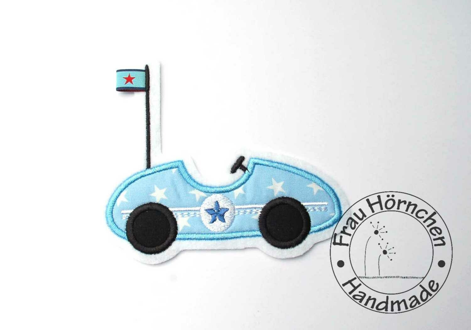 Rennauto hellblau