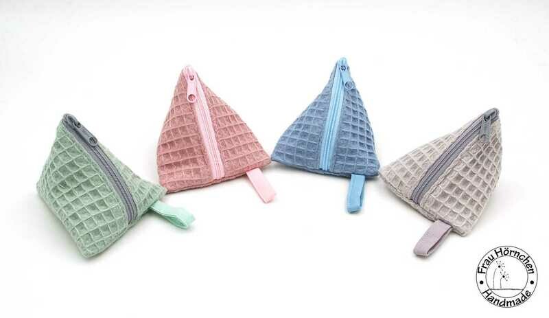 Schnullertasche Waffelpique Pastell