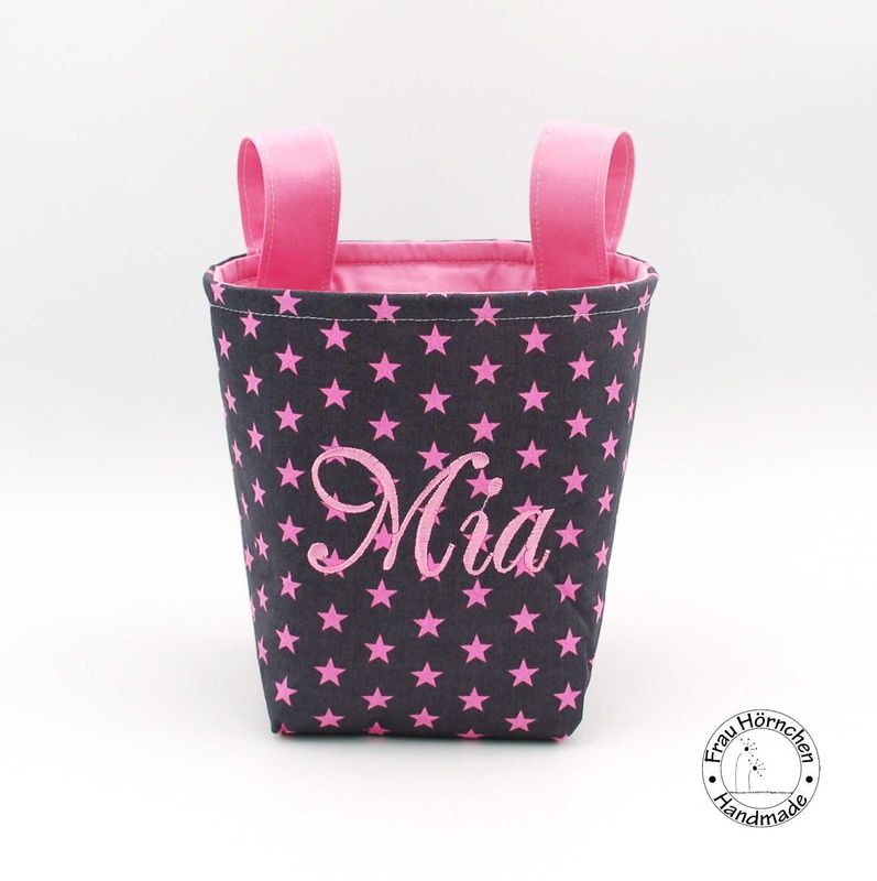 Lenkertasche rosa Sterne