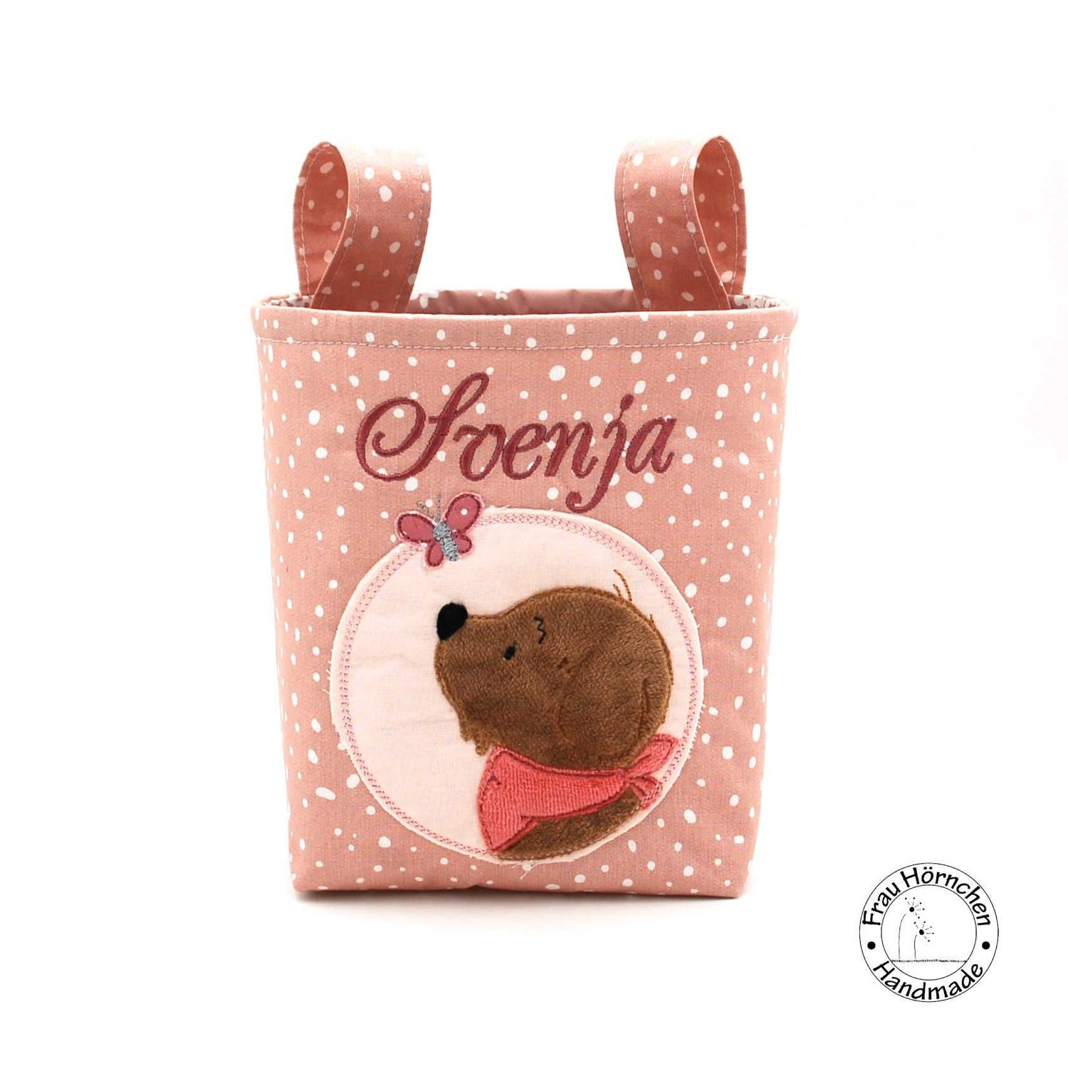 Lenkertasche Hund mit Schmetterling