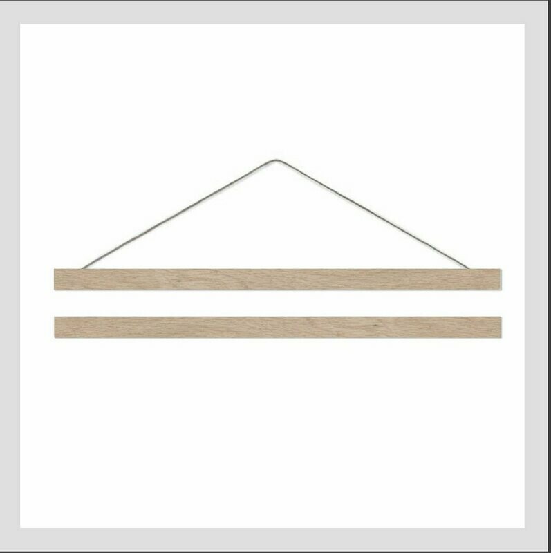 Posterleiste Eiche - natur, weiß und schwarz Posterleiste Eiche - natur, weiß und schwarz