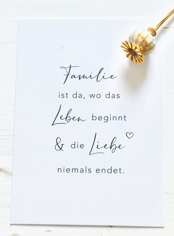 Postkarte Postkarte "Familie ist"