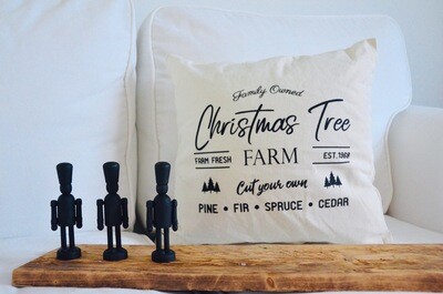 Kissenhülle „Christmas Tree Farm“