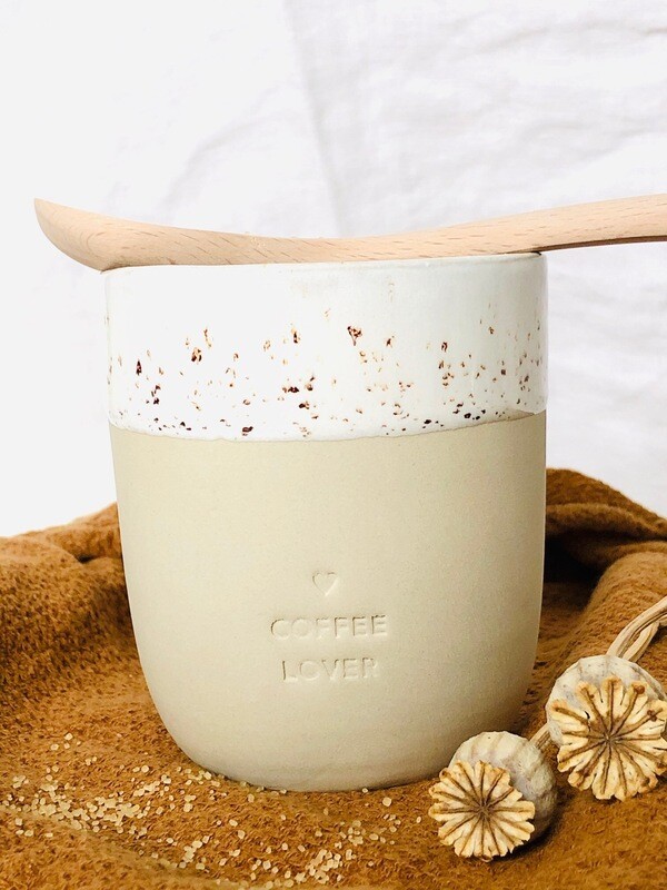 Becher Steingut „Coffee Lover“ Becher Steingut „Coffee Lover“