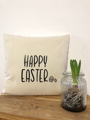Kissenhülle „Happy Easter“ mit Ostereiern