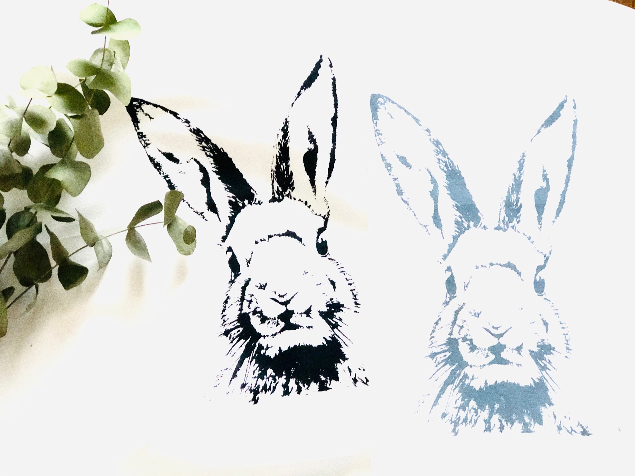 Geschirrtuch „Häschen Marie“ anthrazit