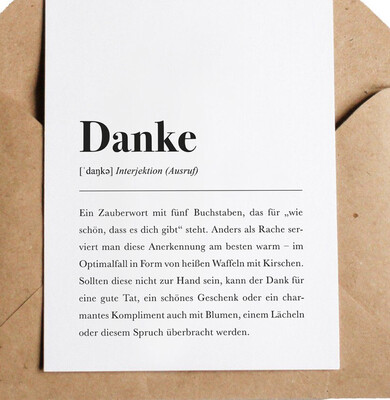 Old English Co. Dankeskarte 'A Huge Thank You' – Witzige Karte Für Sie & Ihn, Blanko Innen, Mit Umschlag (15 X 15 Cm)