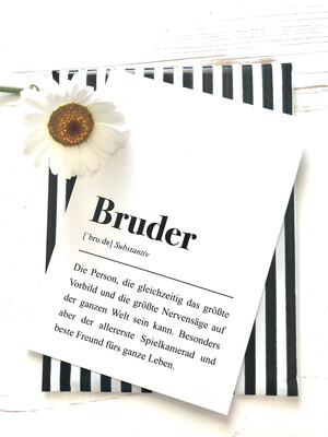Postkarte „Bruder“ Postkarte „Bruder“