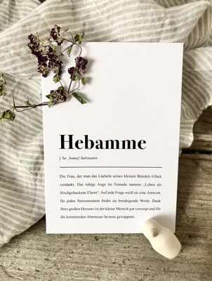 Klappkarte „Hebamme“ Klappkarte „Hebamme“