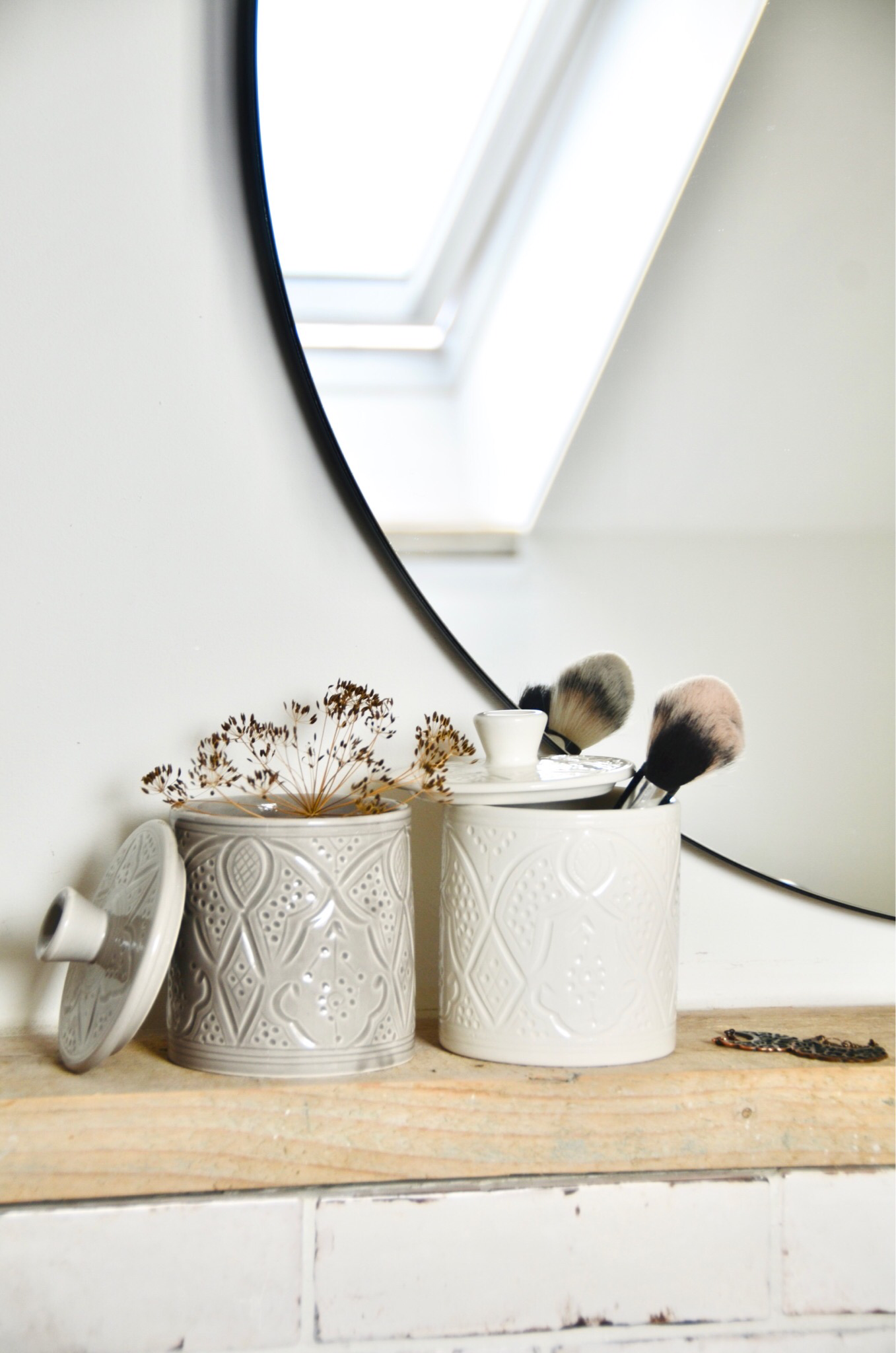 Keramikdose “Marrakesch” in Weiss