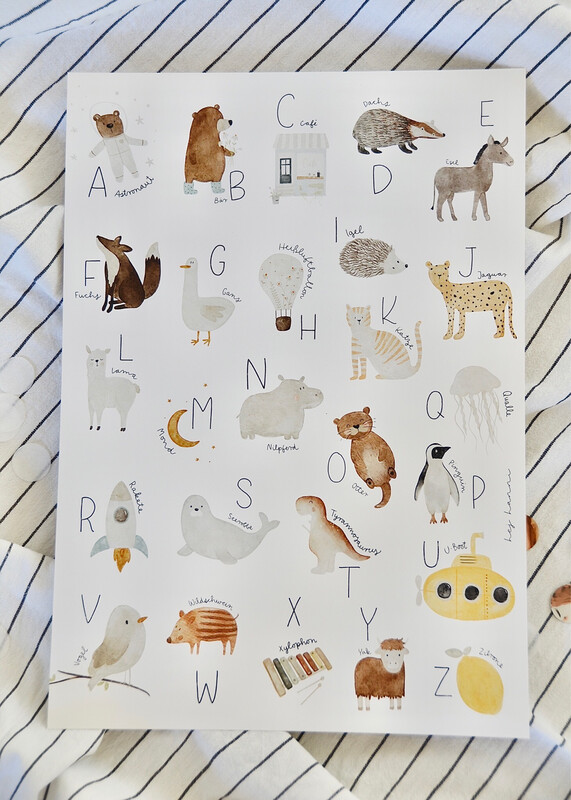 Poster Alphabet Tiere in zwei Größen Poster Alphabet Tiere in zwei Größen