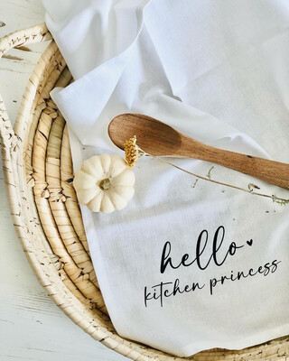 Geschirrtuch „Hello kitchen princess…“