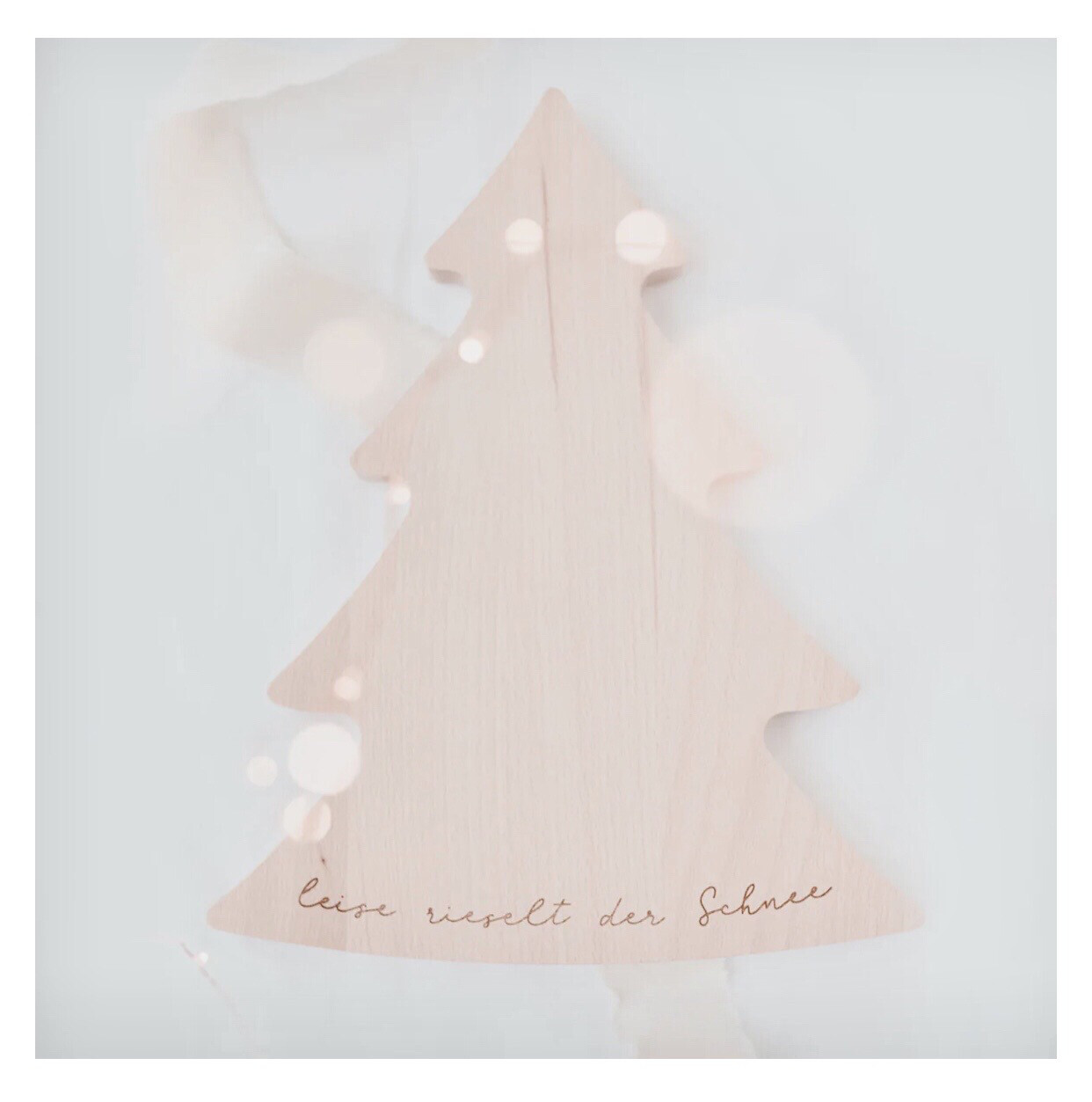 Holzbrettchen Tanne „Leise rieselt der Schnee“