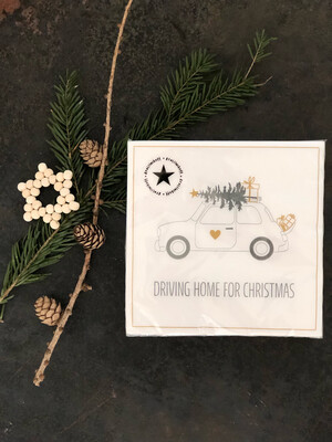 Weihnachtliche Servietten “Driving home for Christmas” Weihnachtliche Servietten “Driving home for Christmas”