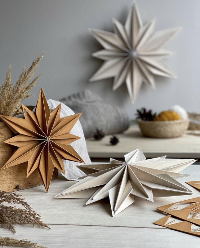 Holzsterne aus Finnland, 24cm Holzsterne aus Finnland, 24cm