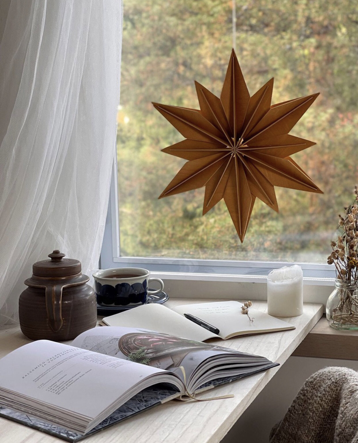 Holzsterne aus Finnland, 24cm