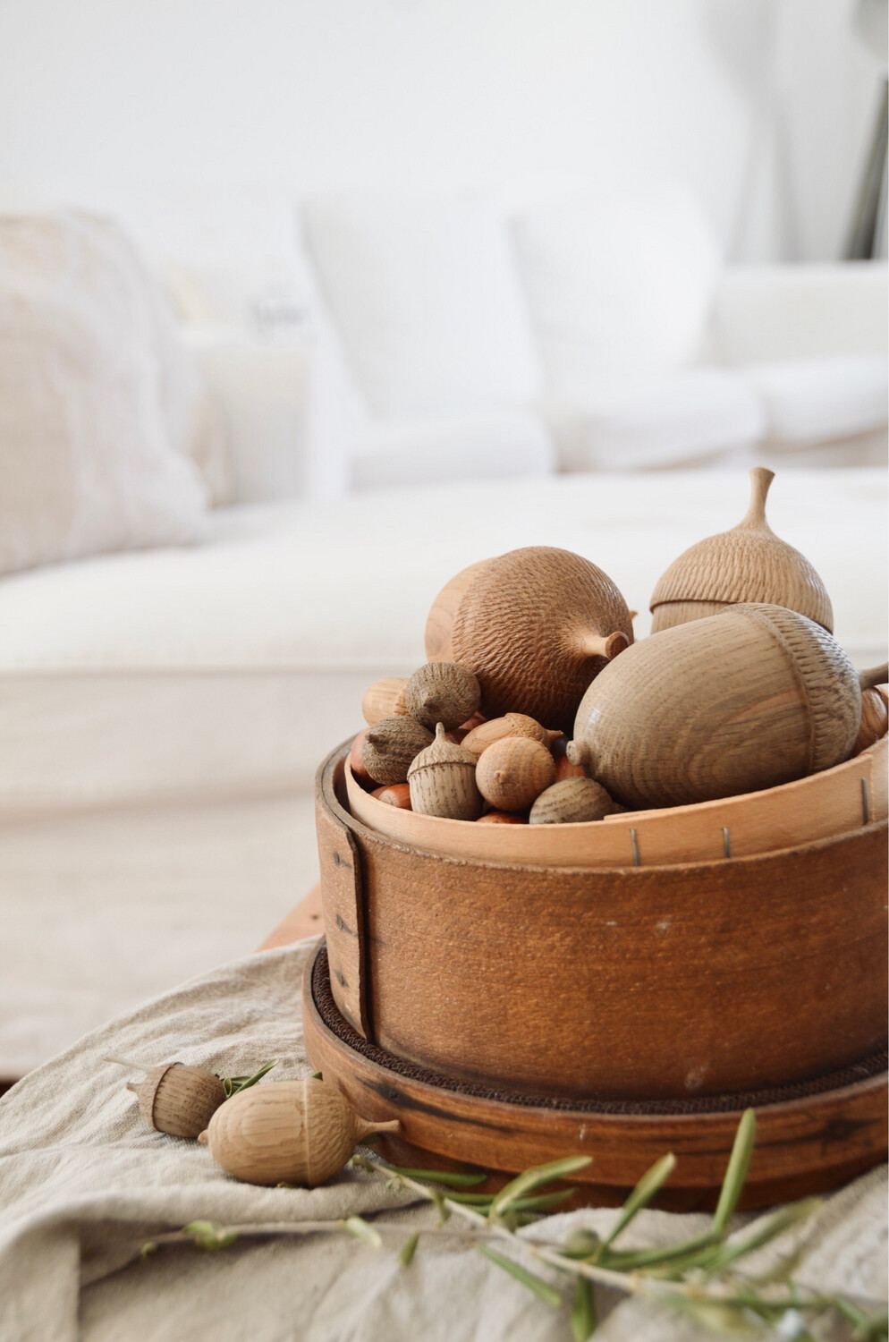 CaféLädchen Eicheln aus Eichenholz, in vier Größen