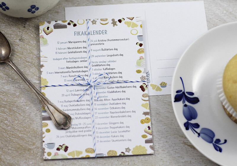 Postkarte „Skandinavischer Fikakalender“ Postkarte „Skandinavischer Fikakalender“