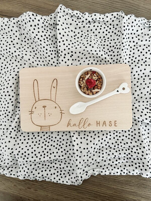 Frühstücksbrettchen „Hallo Hase“