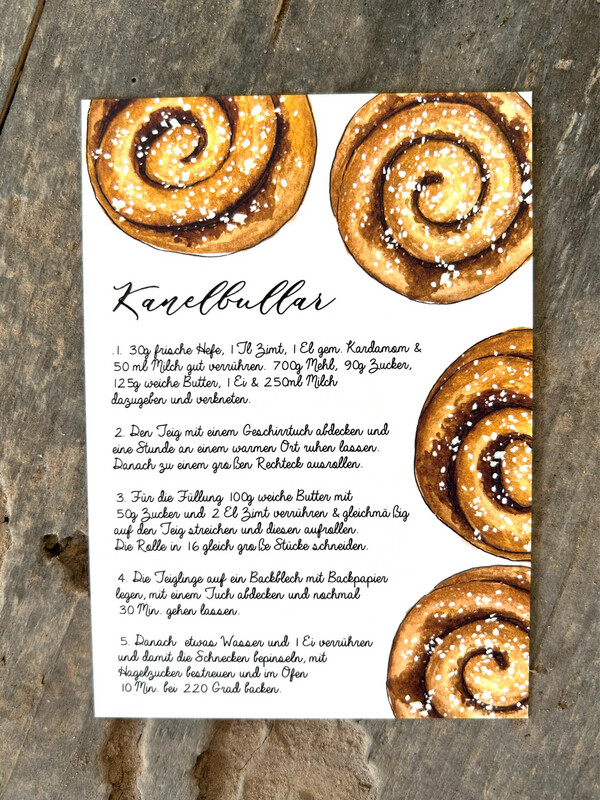 Postkarte Kanelbullar Postkarte Kanelbullar