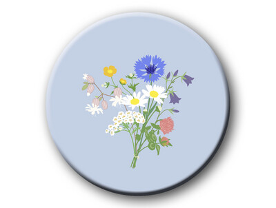 Magnet “Sommerblumenstrauss” hellblau, gross