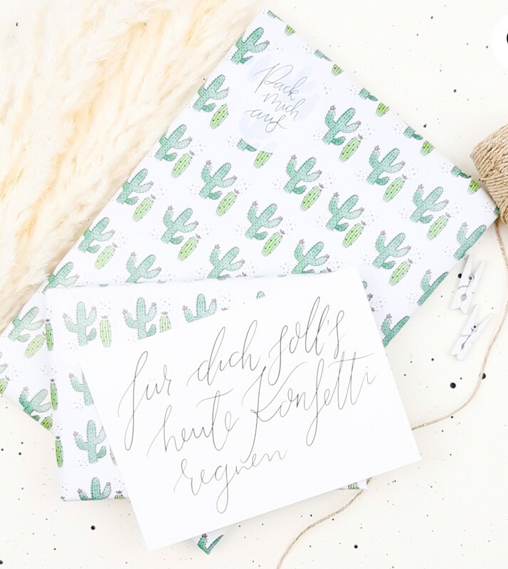 Geschenkpapierbogen “Kakteen” Geschenkpapierbogen “Kakteen”