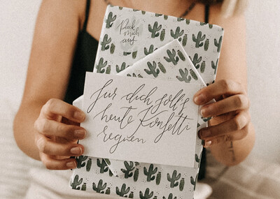 Postkarte “für dich soll’s heute Konfetti regnen” Postkarte “für dich soll’s heute Konfetti regnen”