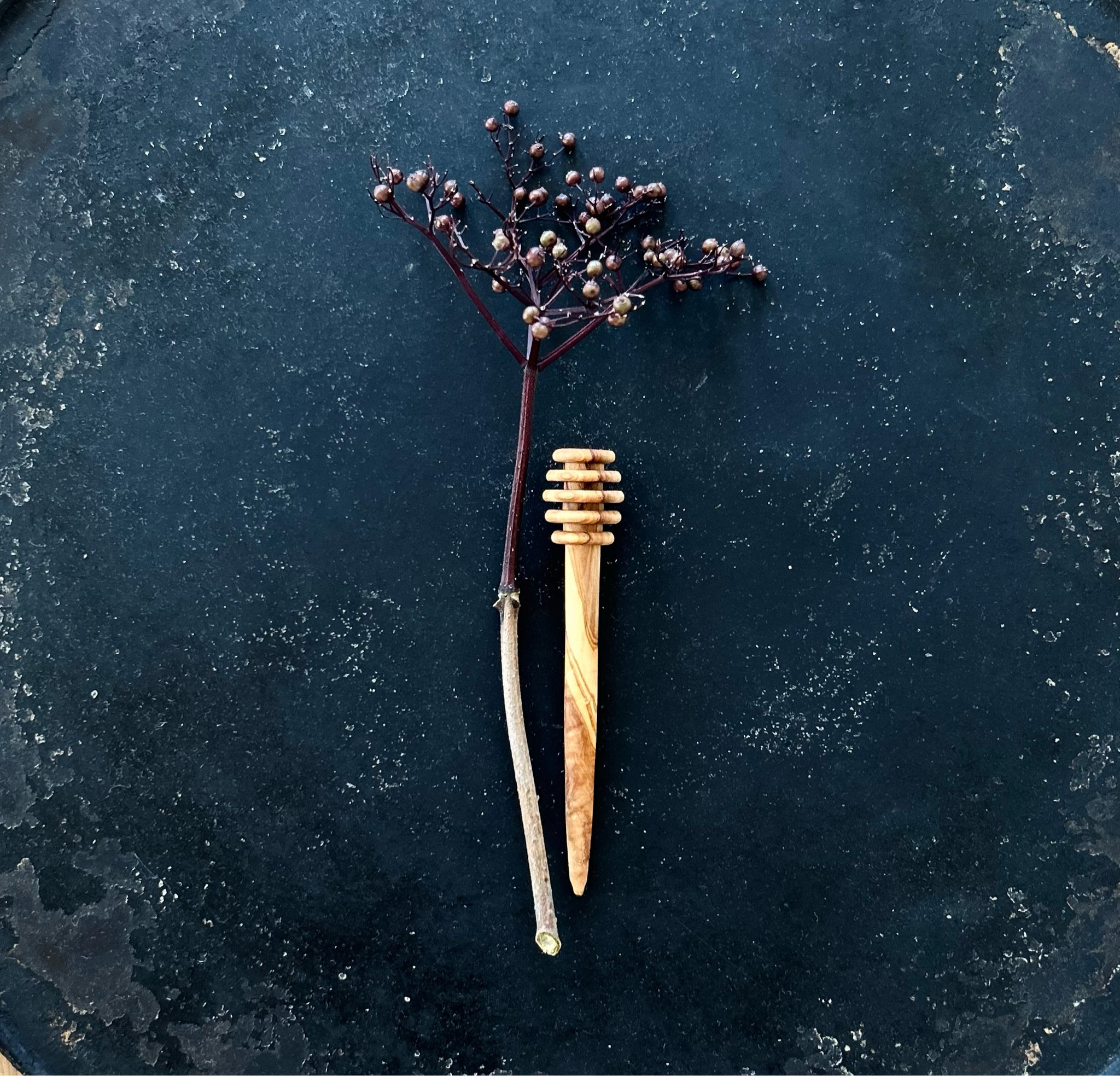 Honiglöffel aus Olivenholz, Handgefertigt